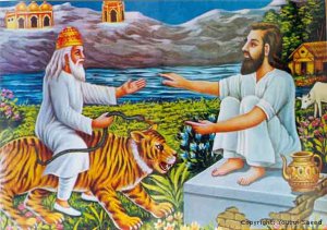 Muslim and Hindu sages meeting in Bengal